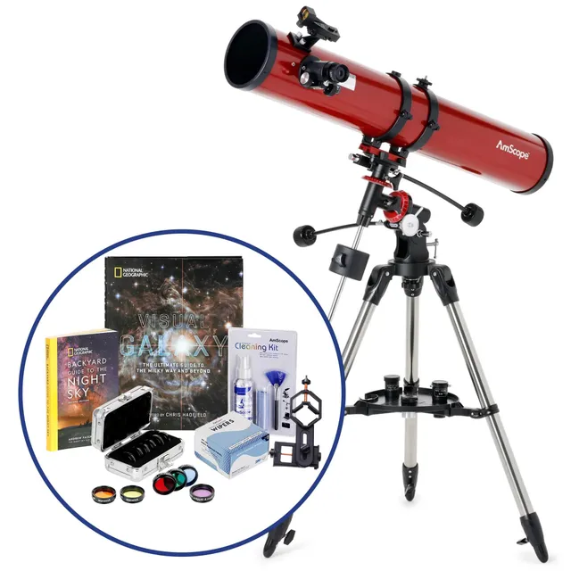 amscope-telescopes-114900-spiegelteleskop-stellar-mit-114-mm-ffnung image 1