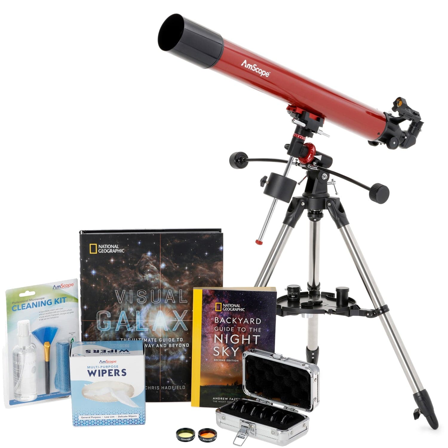 amscope-80-900-refraktor-teleskop-bundle-stellar-okulare image 3