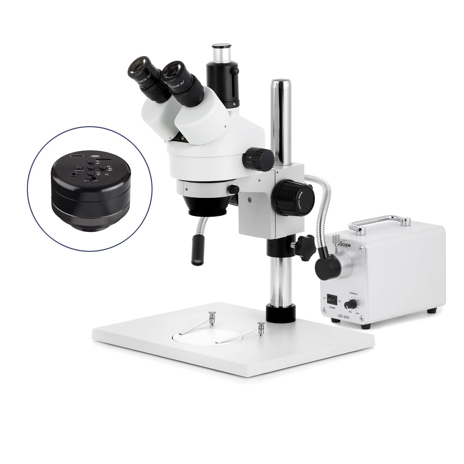 amscope-sm-1t-stereomikroskop-7x-45x-mit-faserlicht-hd-kamera image 2