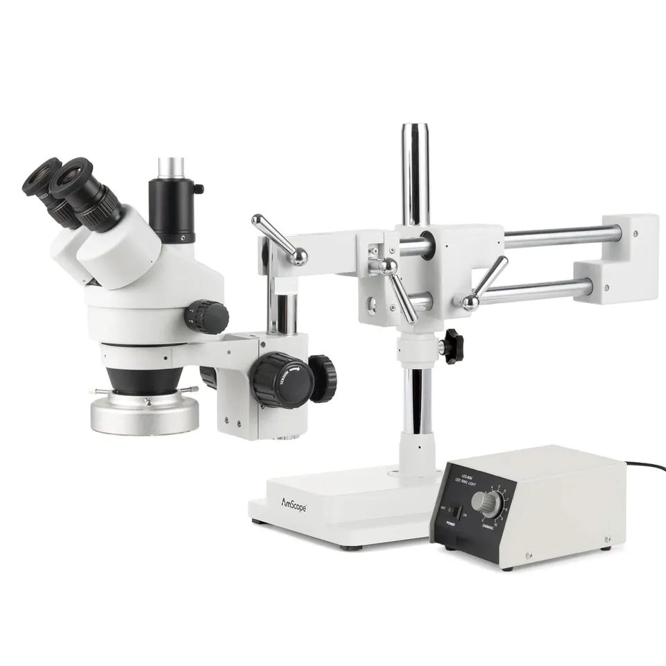amscope-sm-4t-zoom-stereomikroskop-7x-45x-mit-schwenkarmstativ image 1