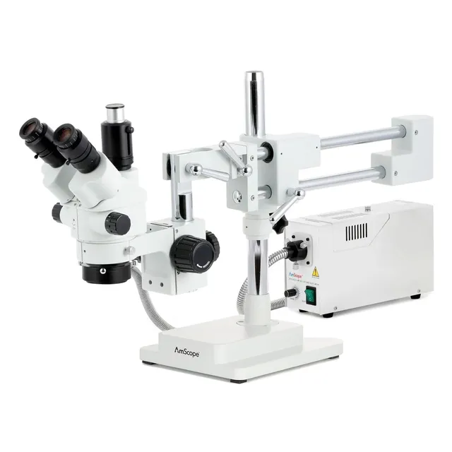 amscope-sm-4-trinokulares-stereomikroskop-7x-45x-halogen-boom image 1