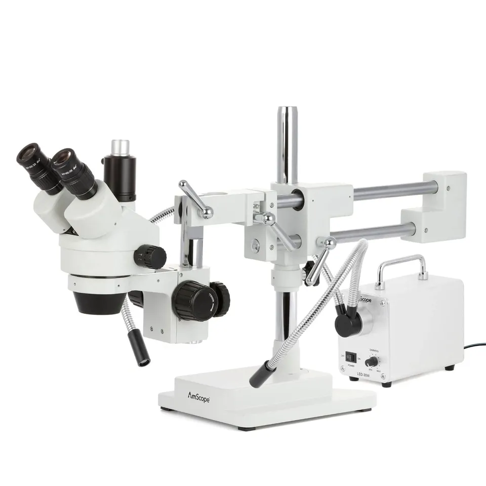amscope-sm-4-stereomikroskop-7x-45x-doppelarm-schwanenhals-led image 1