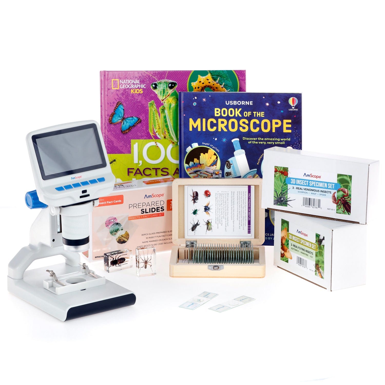 amscope-kvb-kindermikroskop-digital-mit-insekten-set-ab-10-jahre image 1