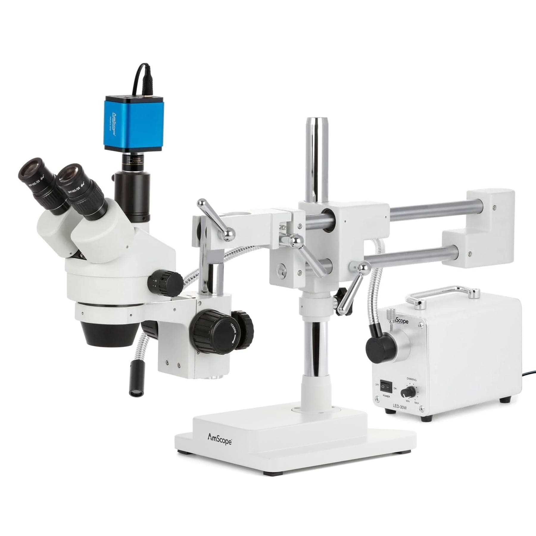 amscope-sm-4-stereomikroskop-7x-45x-trinokular-schwenkarm-led image 2