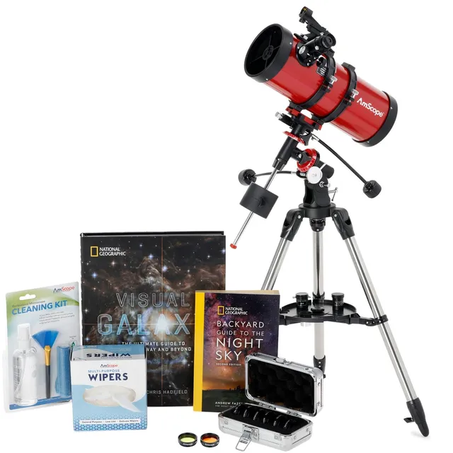 amscope-teleskop-set-127mm-1000mm-reflektor-stellar-bundle image 1