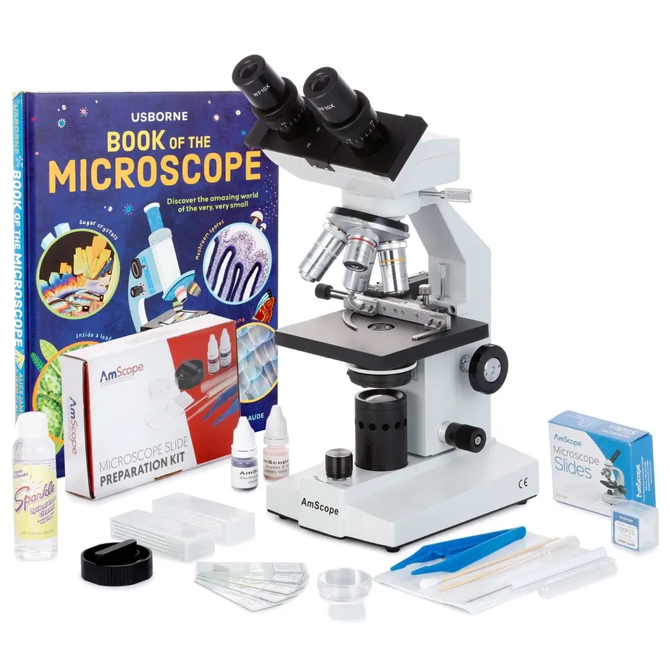 amscope-b100-binokulares-mikroskop-40x-1000x-led-ohne-kamera image 1