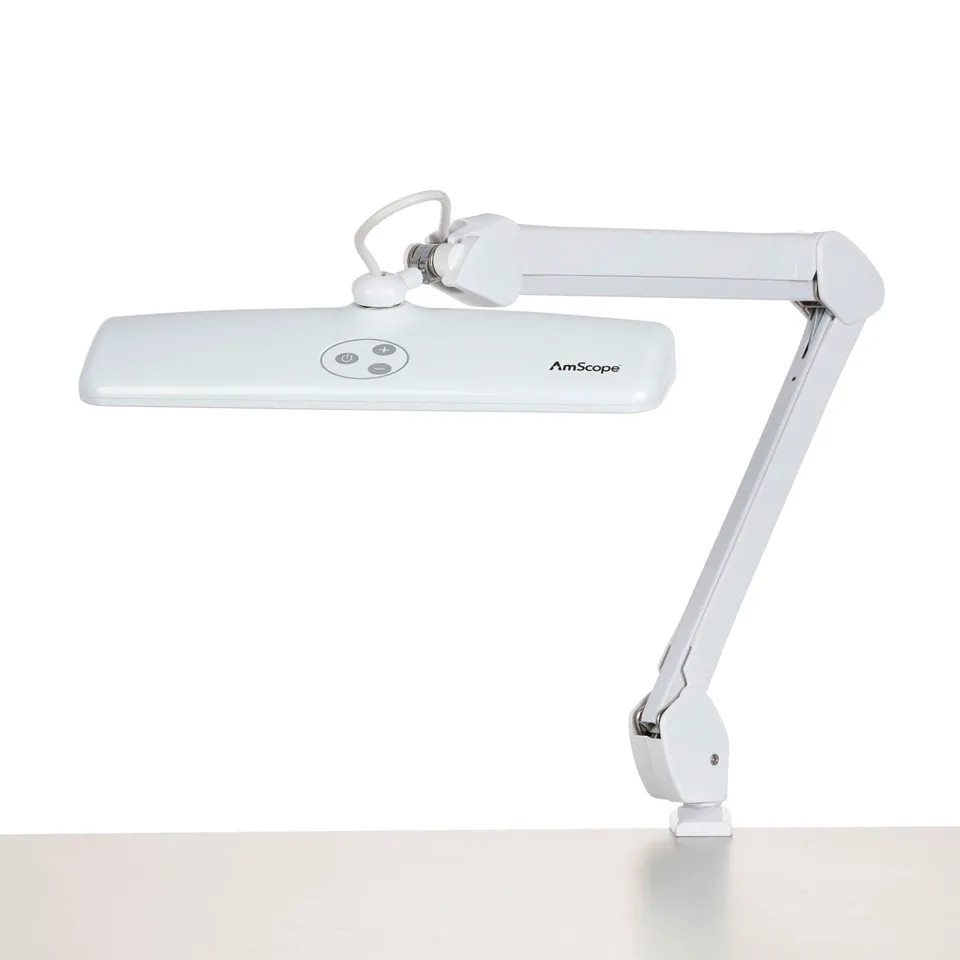 amscope-lmp-72-led-arbeitslampe-12w-72-led-mit-tischklemme image 1