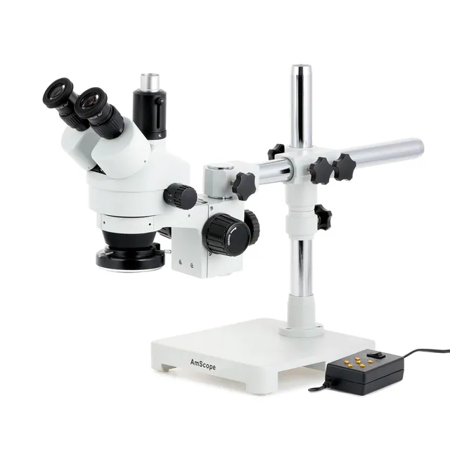 amscope-sm-3-stereomikroskop-trinokular-7x-45x-led-boomstativ image 1