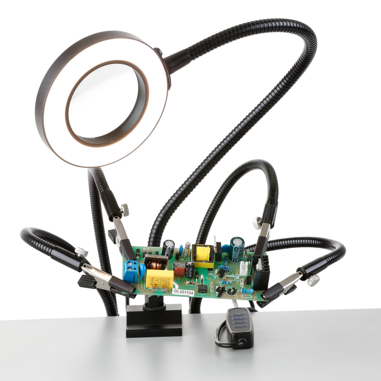 amscope-magled-42-lupenlampe-5x-led-dimmbar-klemme image 2