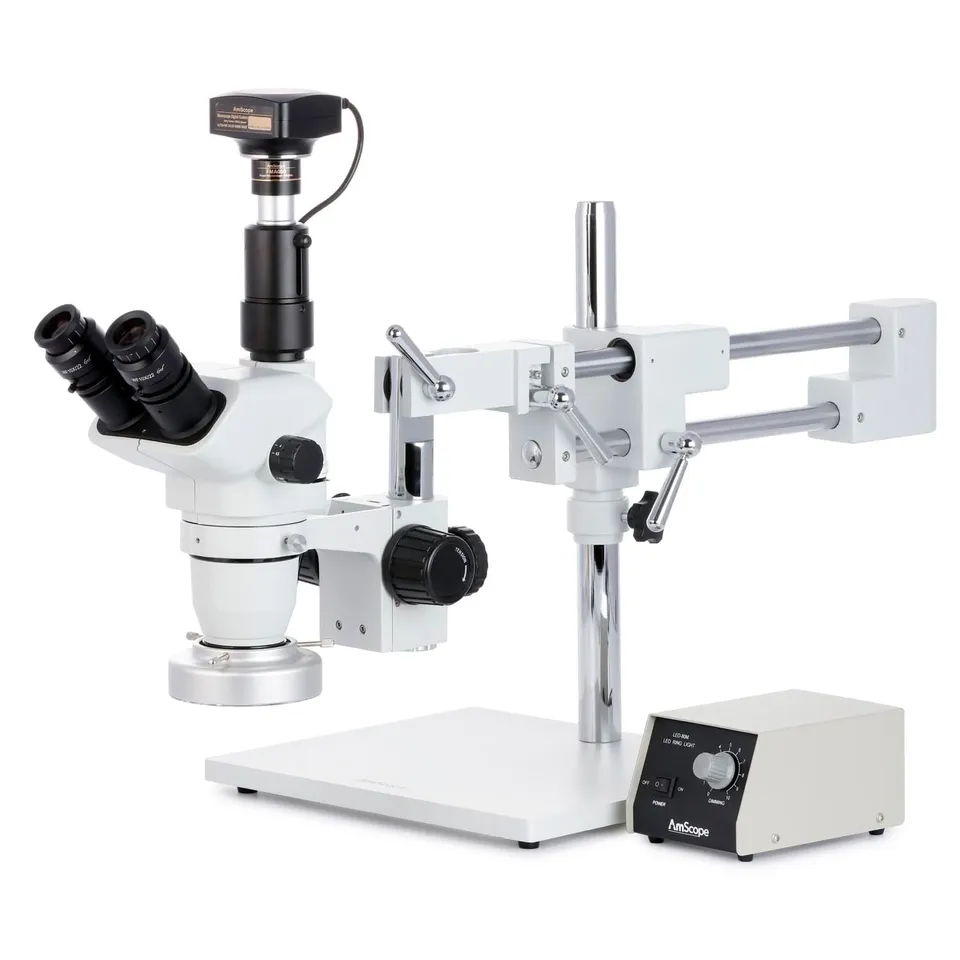 amscope-zm-4-trinokular-stereomikroskop-2x-90x-boom-stativ image 1