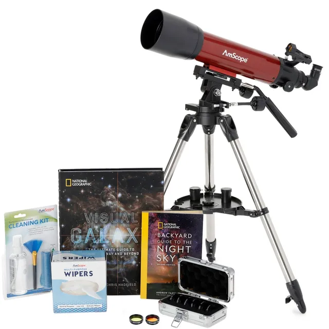 amscope-102-660-refraktor-teleskop-102mm-cosmic-bundle-set image 1