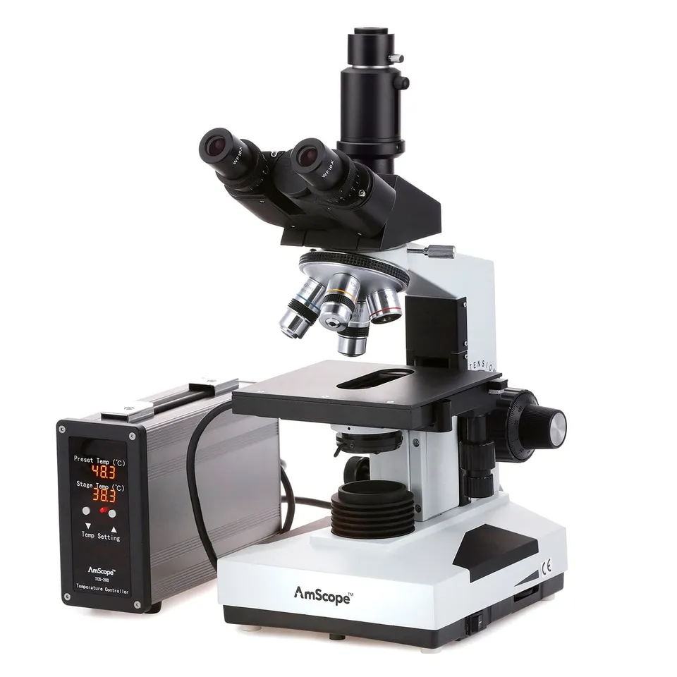 amscope-t490-trinokular-durchlichtmikroskop-40x-2000x-heiztisch image 1