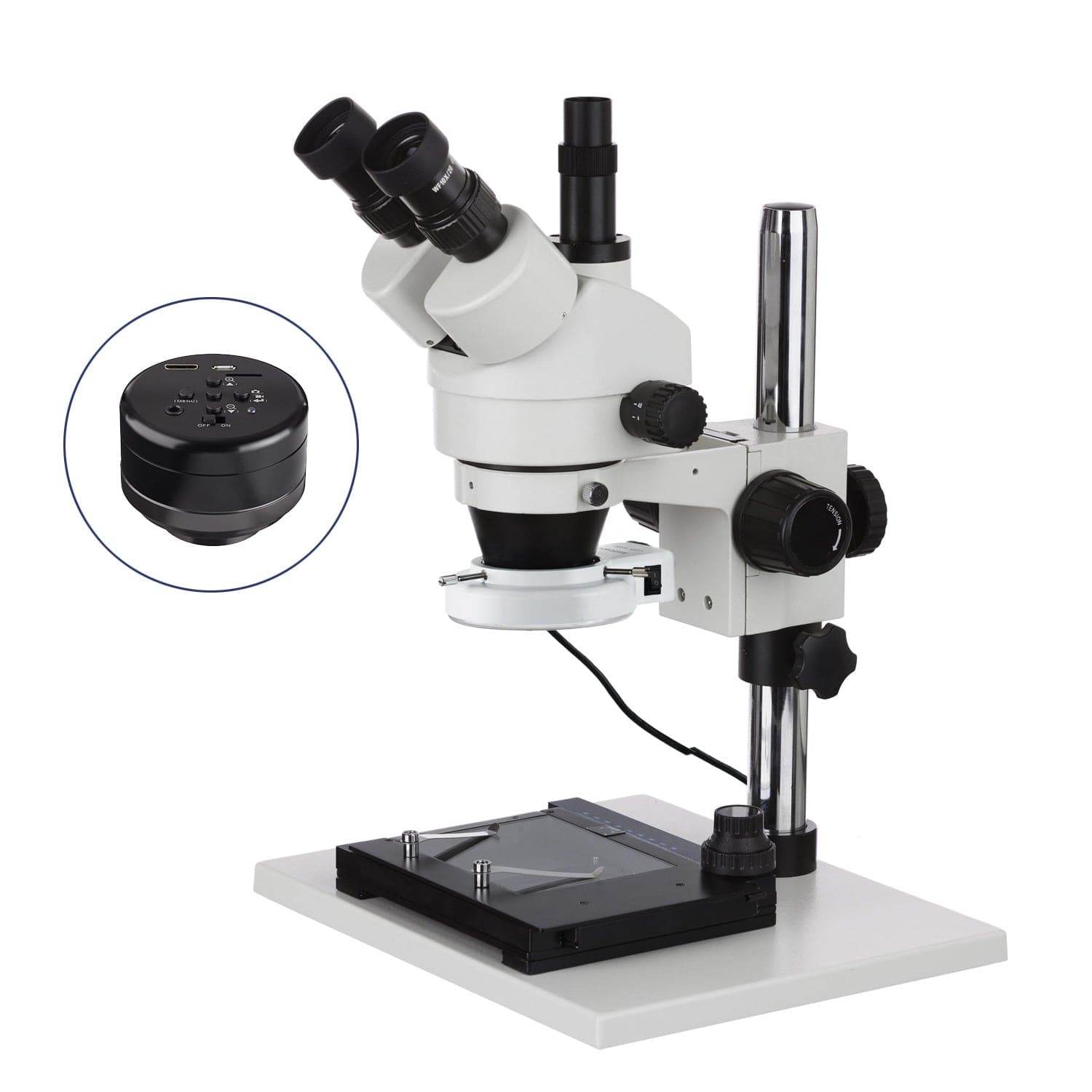 amscope-sm-1t-stereomikroskop-7x-45x-hd-kamera-gleittisch image 2