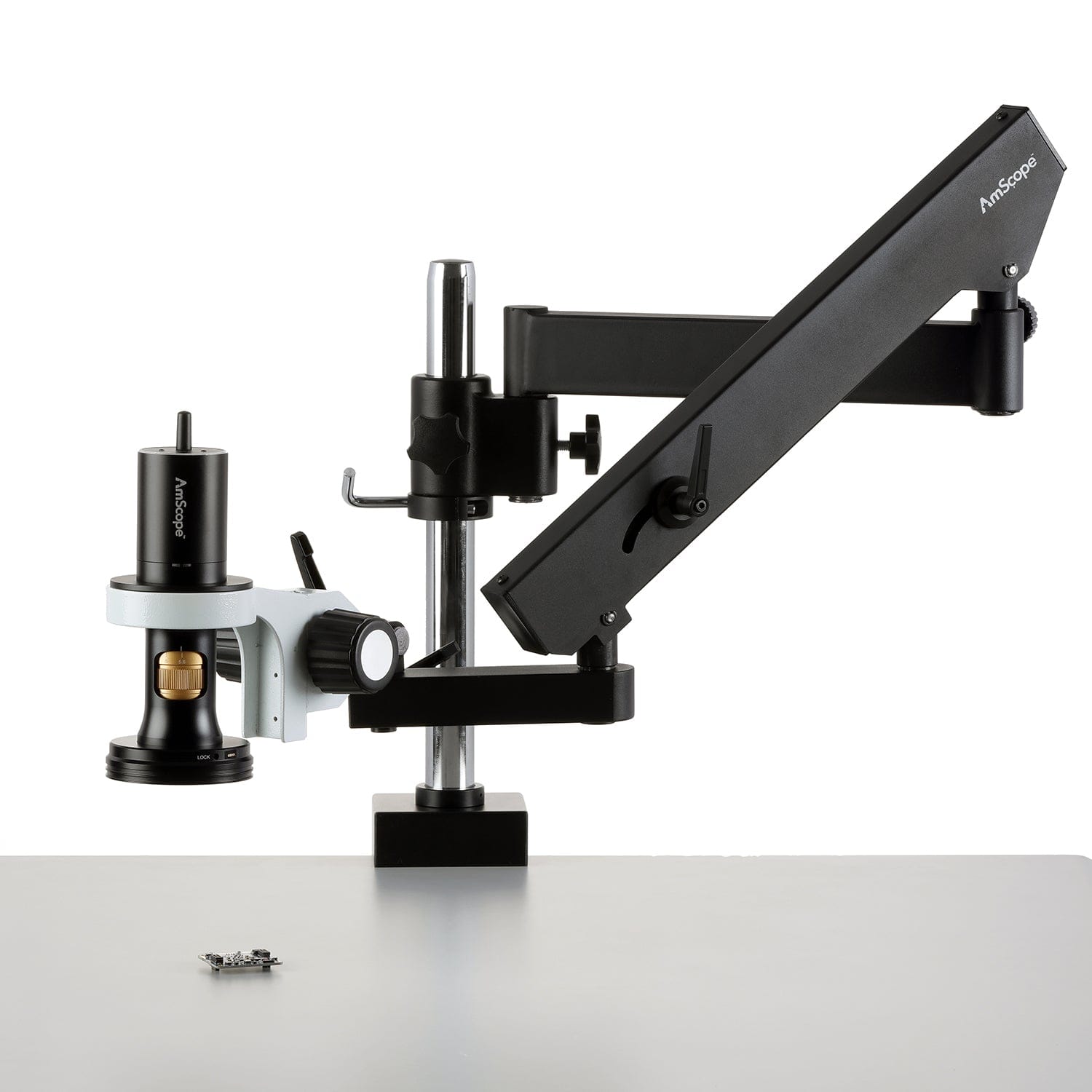 amscope-dm756-digitalmikroskop-0-7x-5-6x-wifi-usb-boomstativ image 1