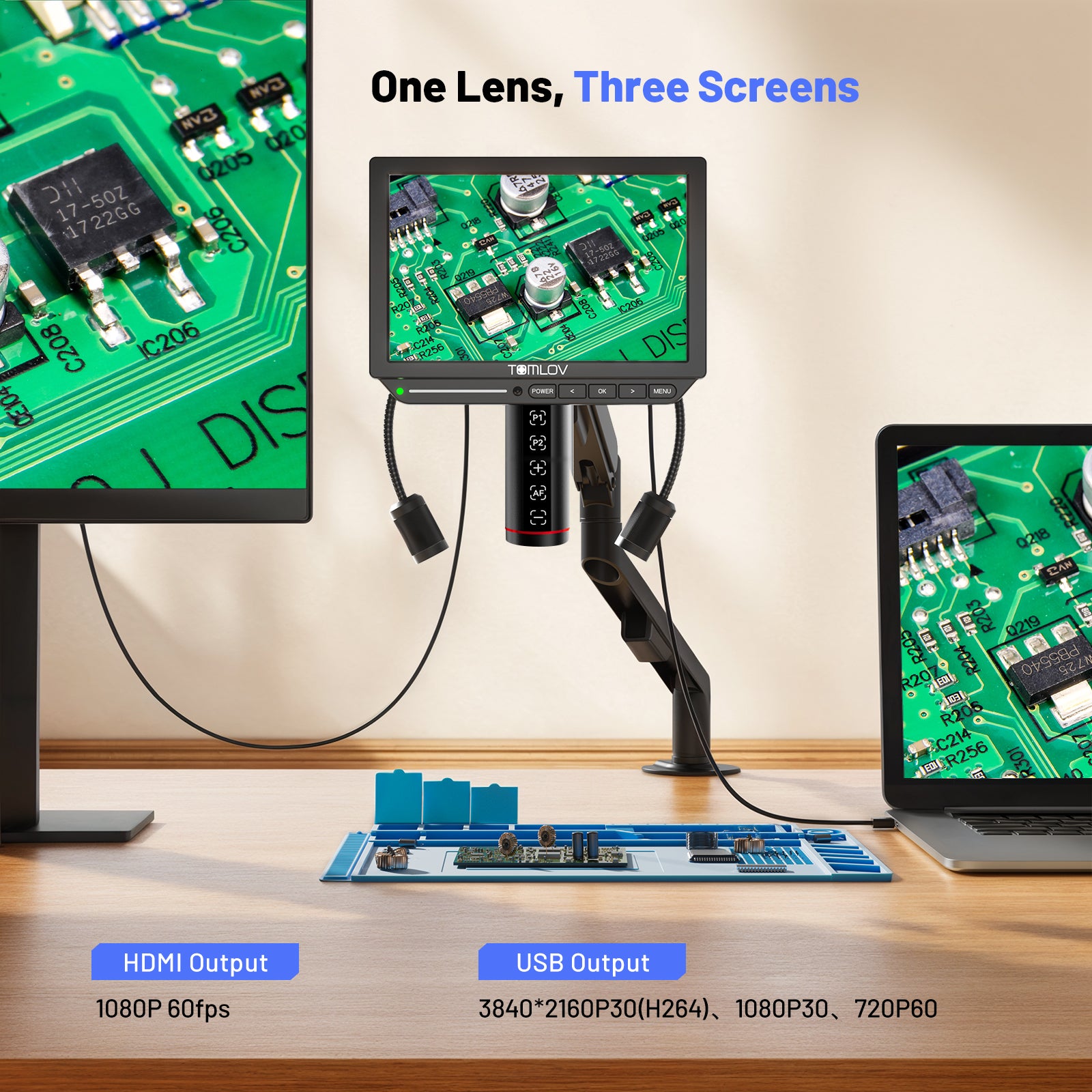 tomlov-tm4k-af-digitalmikroskop-8-zoll-4k-autofokus-flexarm image 8