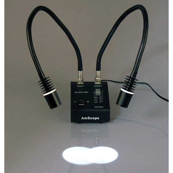 amscope-led-6w-uv420-mikroskop-beleuchtung-uv-doppelschwanenhals image 2