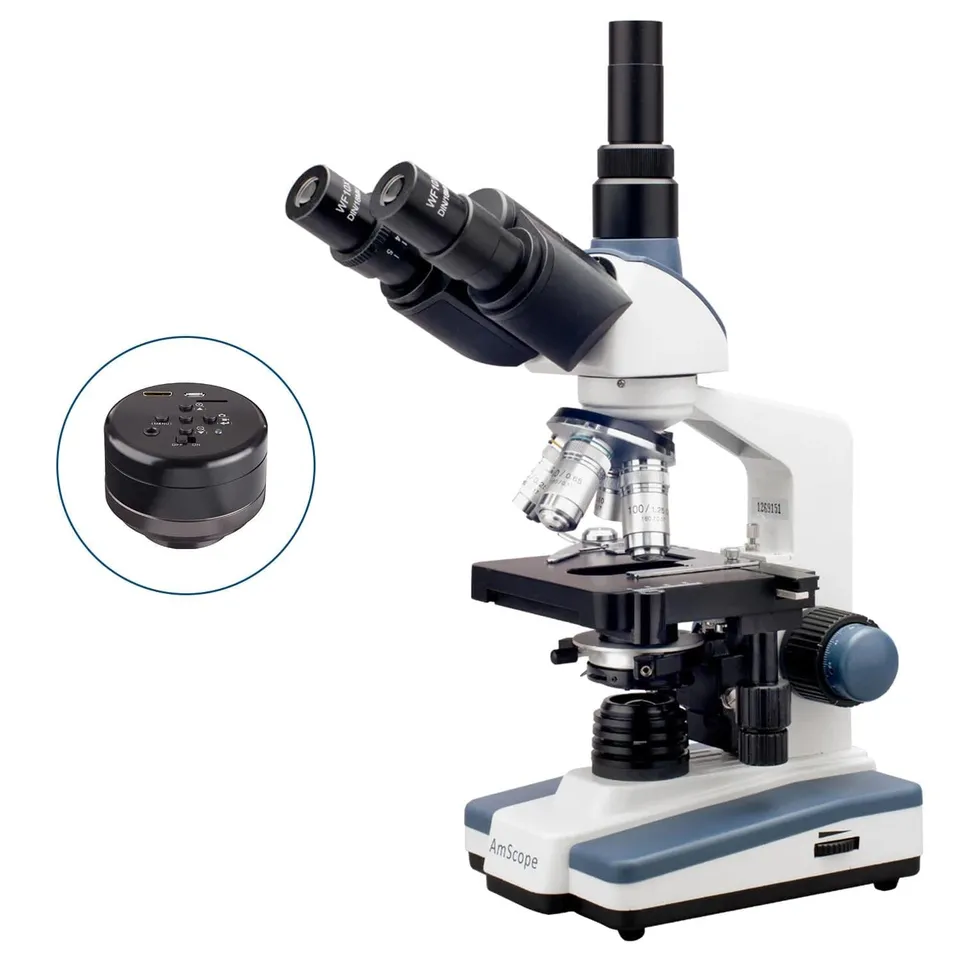 amscope-t120-trinokular-mikroskop-40x-1000x-led-mit-2mp-hdmi-kamera image 1