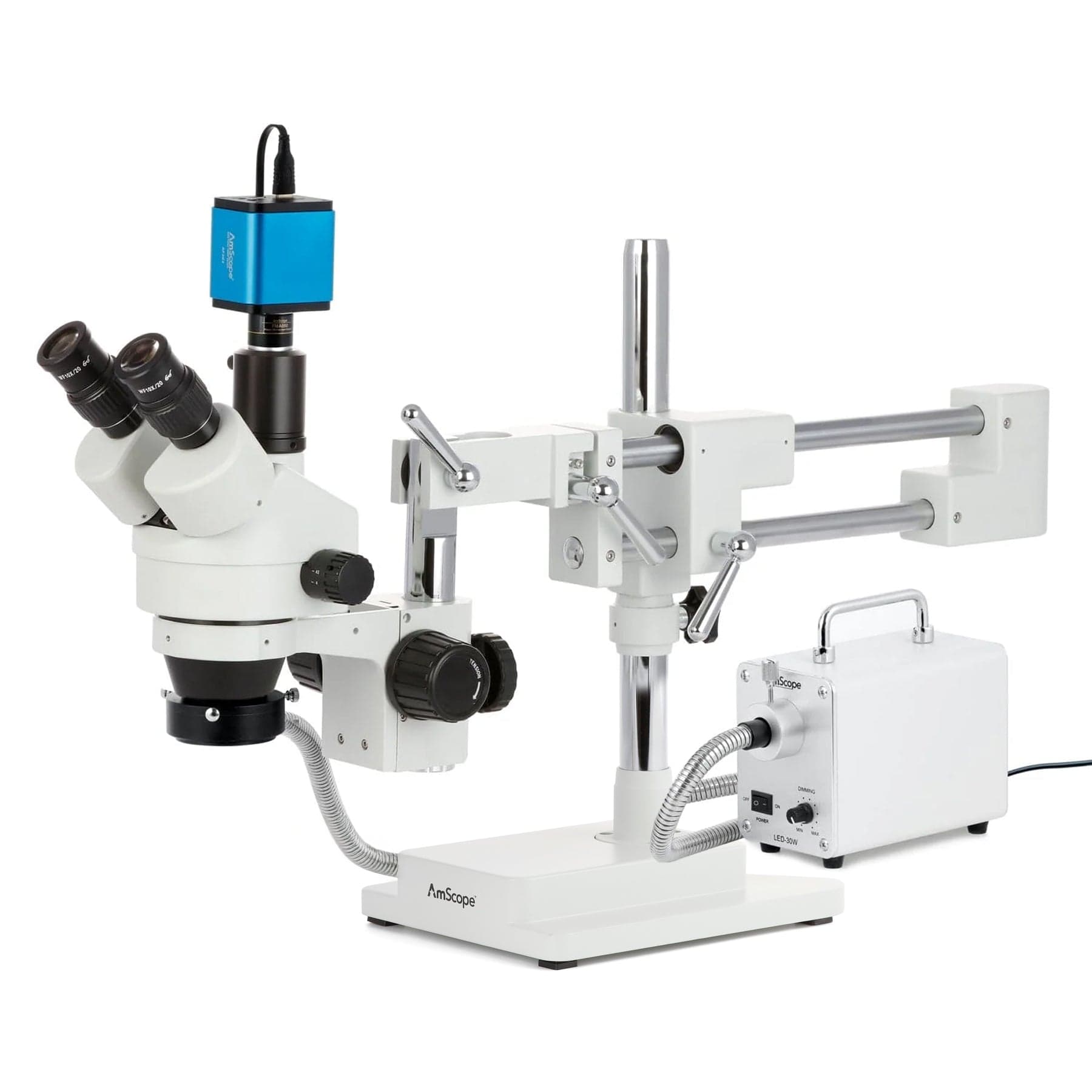 amscope-sm-4-stereomikroskop-7x-45x-led-ringlicht-doppelarm image 2