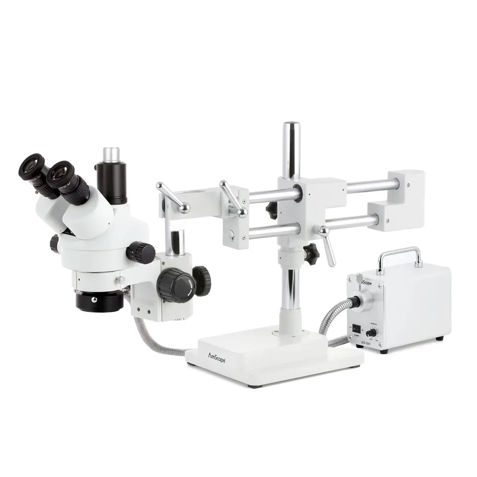 amscope-sm-4-stereomikroskop-trinokular-7x-45x-doppelarm-kamera image 1