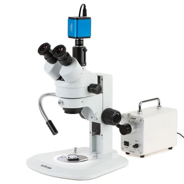 amscope-sm-1-stereomikroskop-7x-45x-hdmi-schwanenhals-stativ image 1