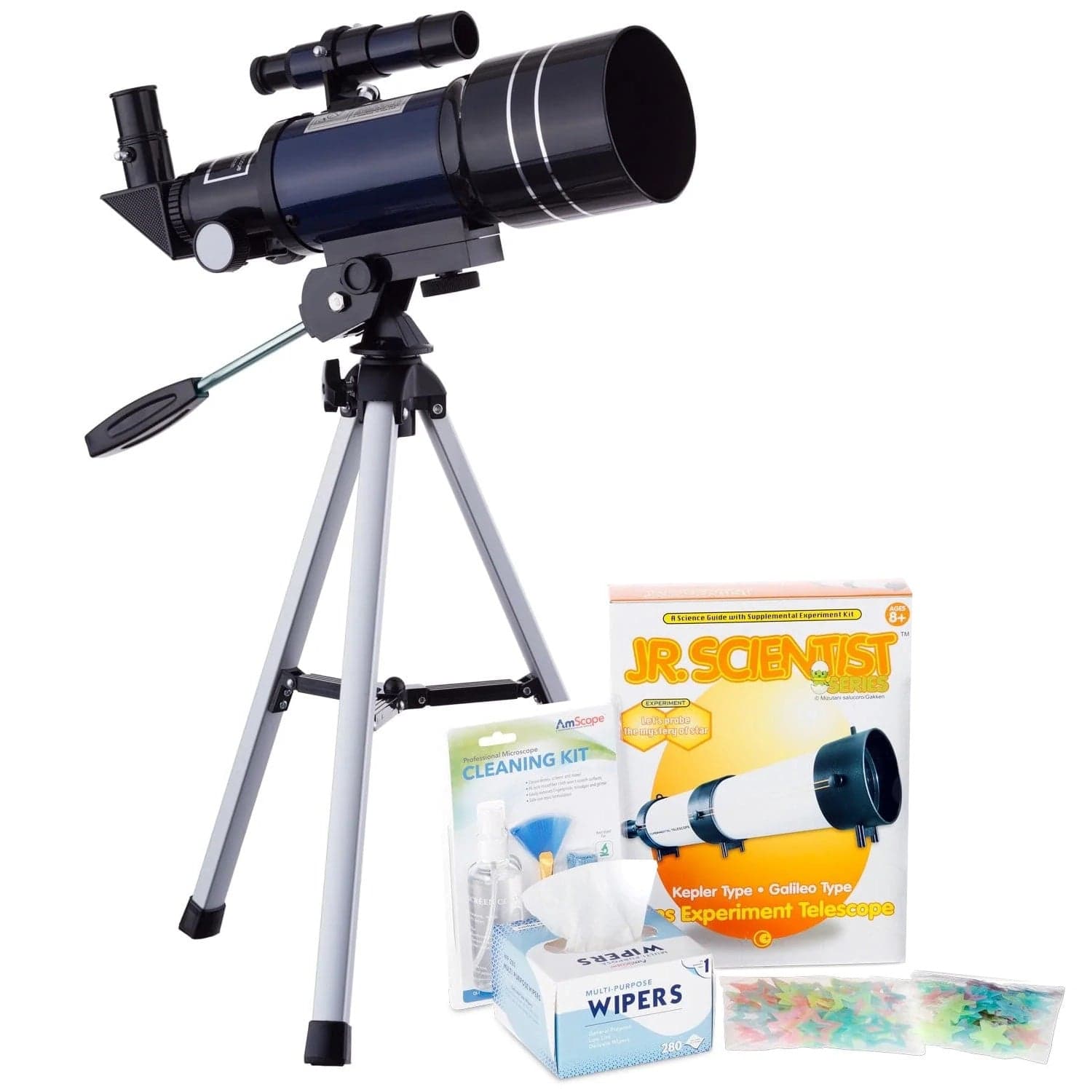 amscope-beginner-astronomer-teleskop-70mm-mit-stativ-set image 2