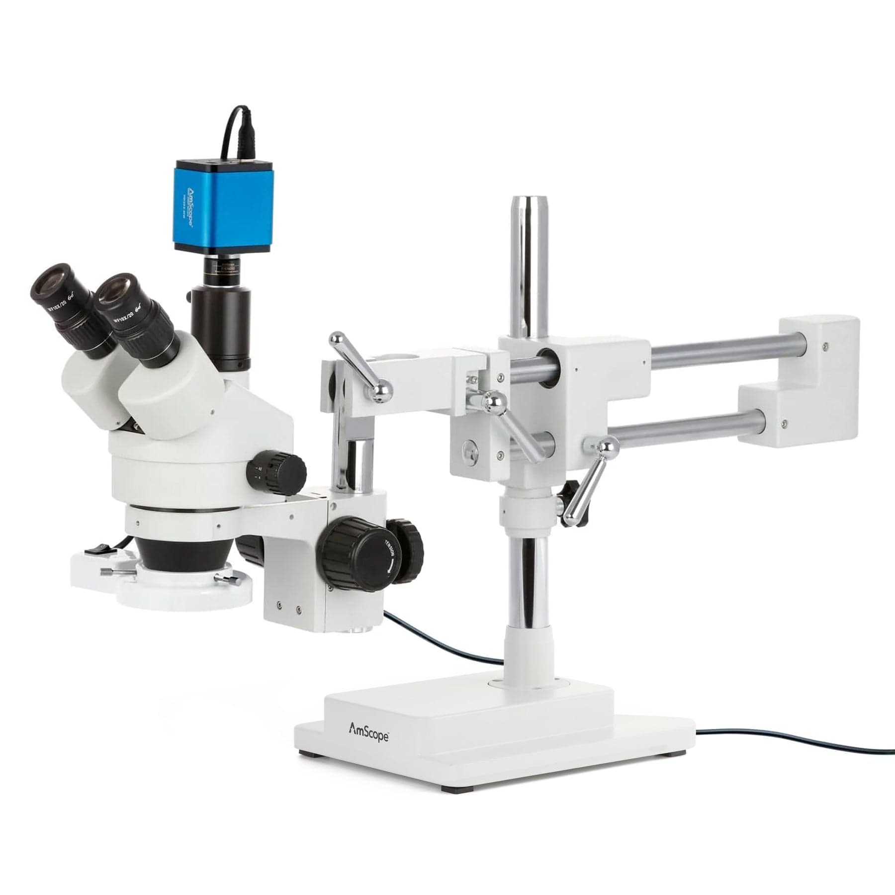 amscope-sm-4-stereomikroskop-7x-45x-hdmi-fluoreszenz-doppelarm image 2