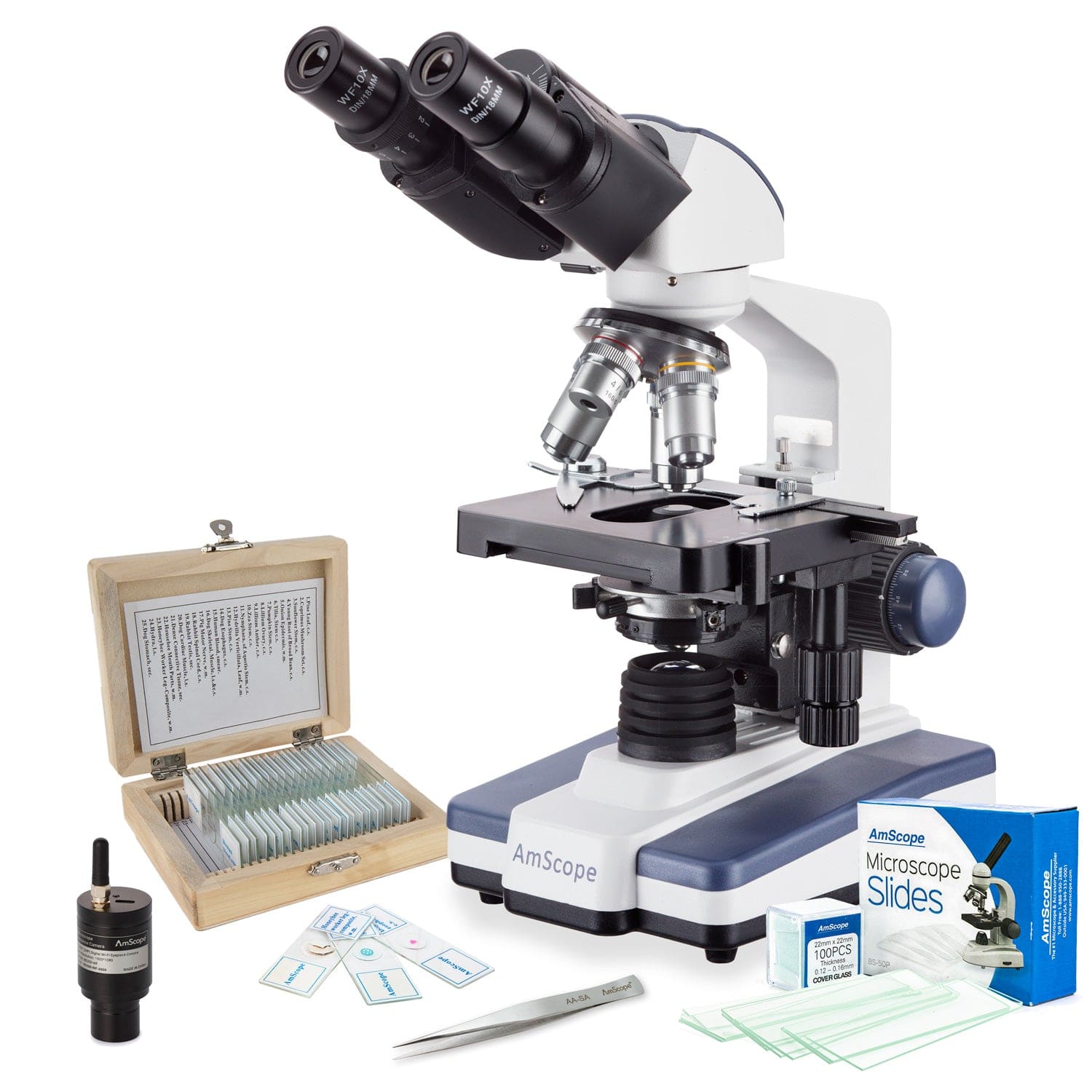 amscope-b120c-binokular-mikroskop-2500x-led-wifi-kamera-set image 1