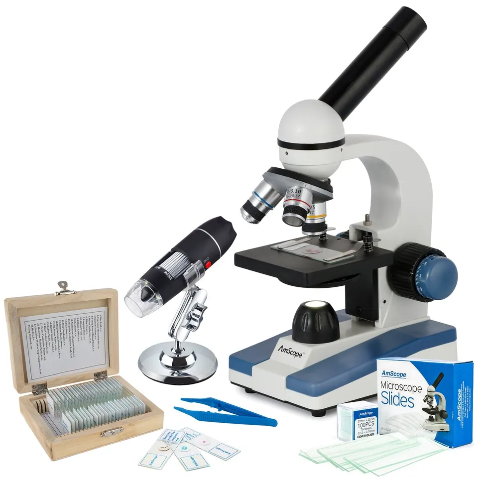 amscope-vb-m150c-slvr-lichtmikroskop-40x-1000x-led-set image 1