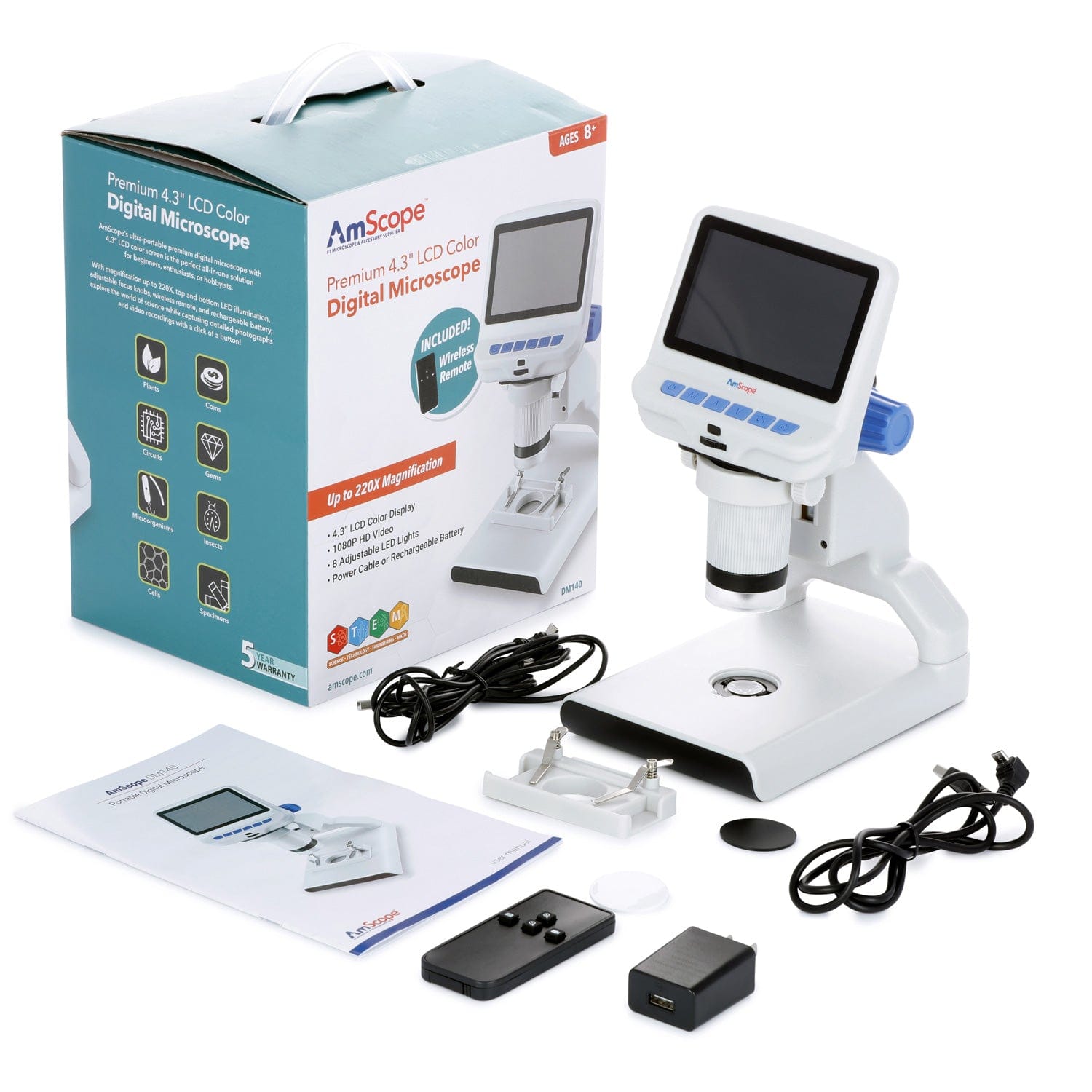 amscope-dm140-digitalmikroskop-4-3-zoll-lcd-220x-led image 6