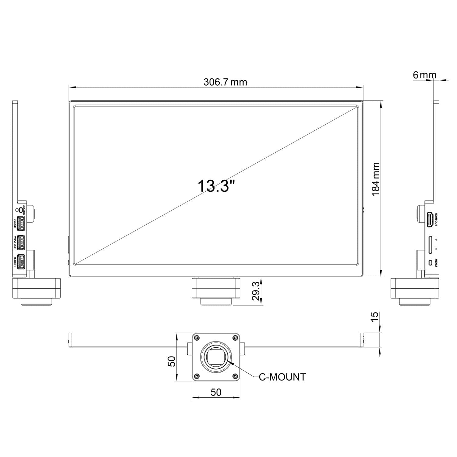 amscope-cp480-tablet-mikroskopkamera-8mp-13-3-zoll-c-mount image 5