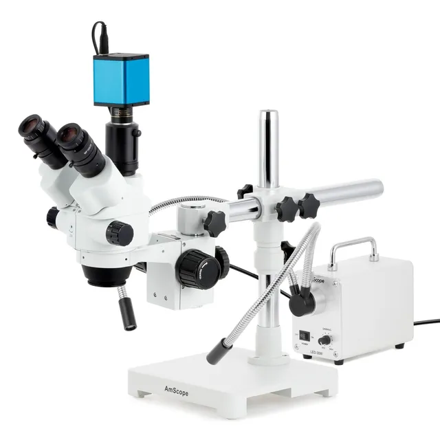 amscope-sm-3-stereomikroskop-7x-45x-schwanenhals-led-einarmstativ image 1