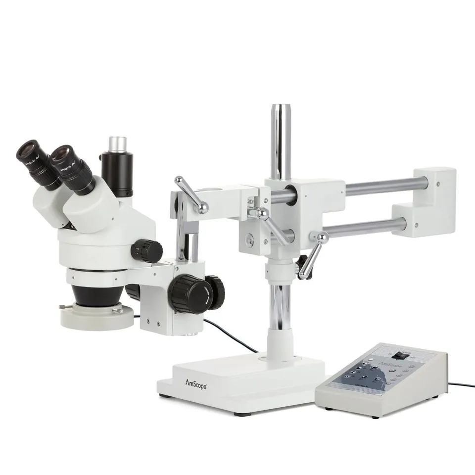 amscope-sm-4-7x-45x-trinokular-stereo-mikroskop-boom-stativ-led image 1