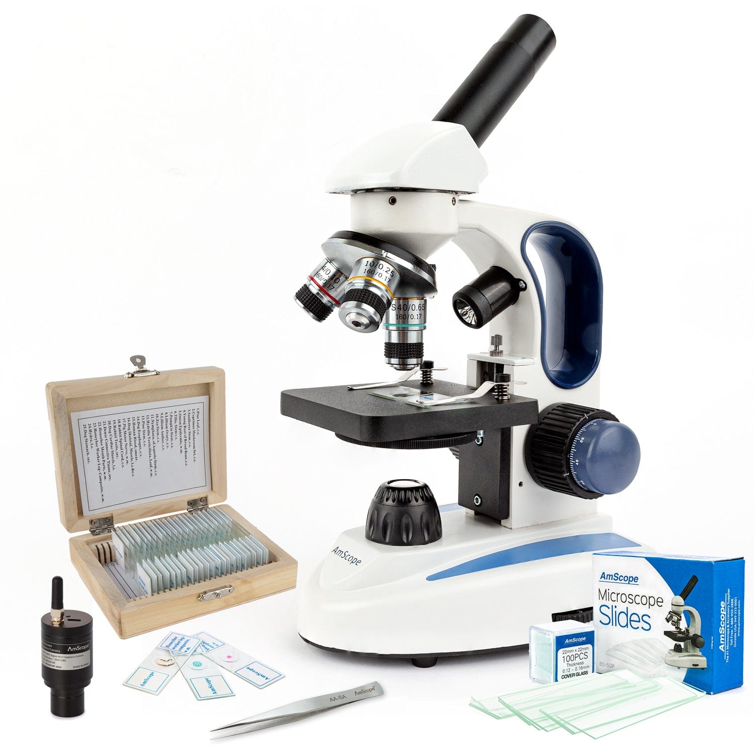 amscope-vb-m158c-sch-lermikroskop-1000x-wlan-2mp-kamera-set image 1