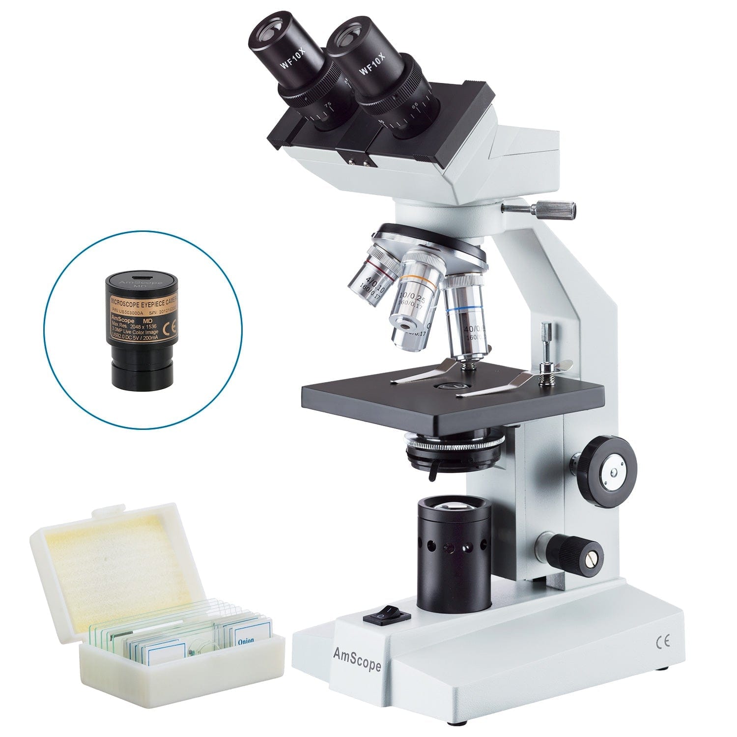 amscope-b100-durchlichtmikroskop-40x-1000x-led-pr-parate-set image 2