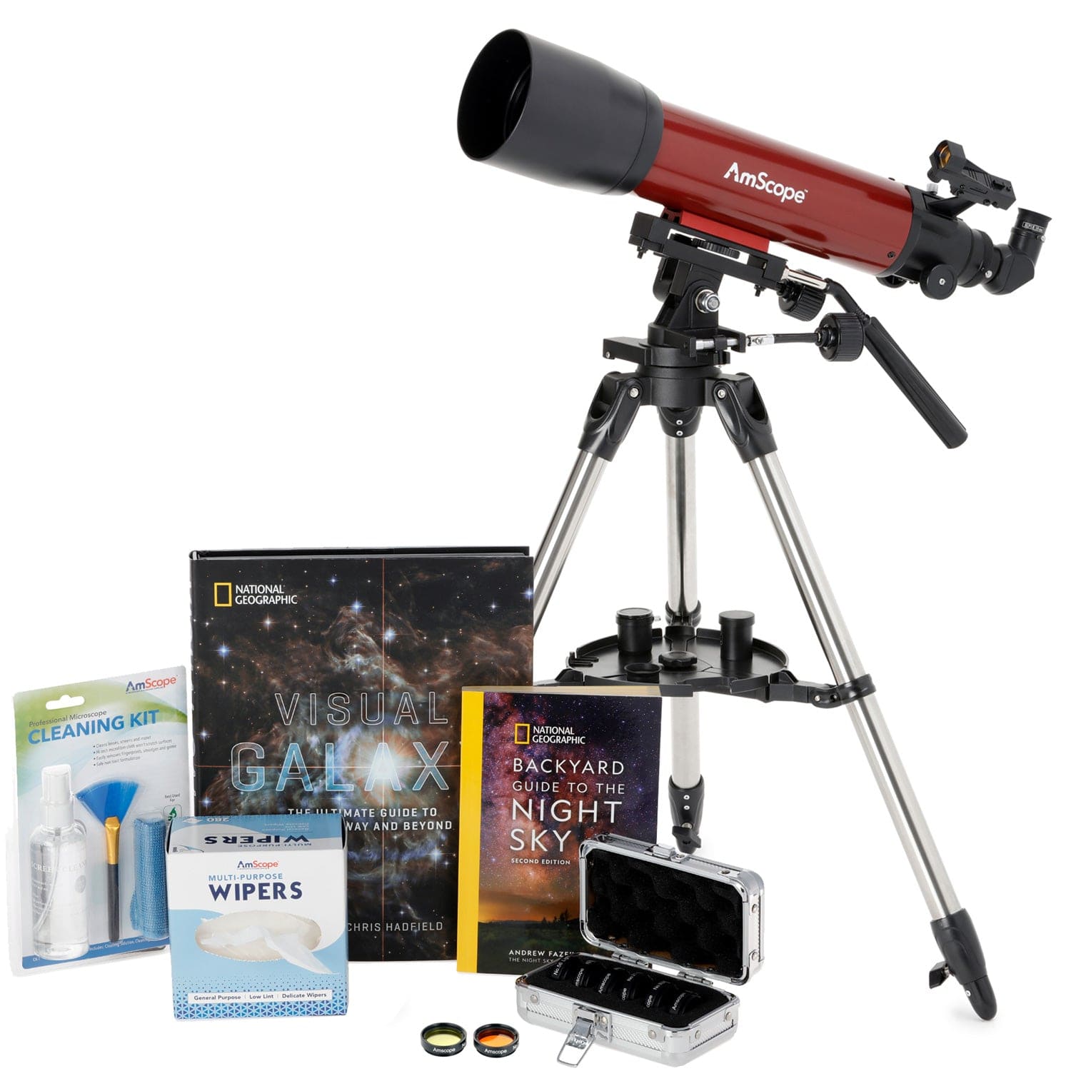 amscope-102-660-refraktor-teleskop-102mm-cosmic-bundle-set image 1