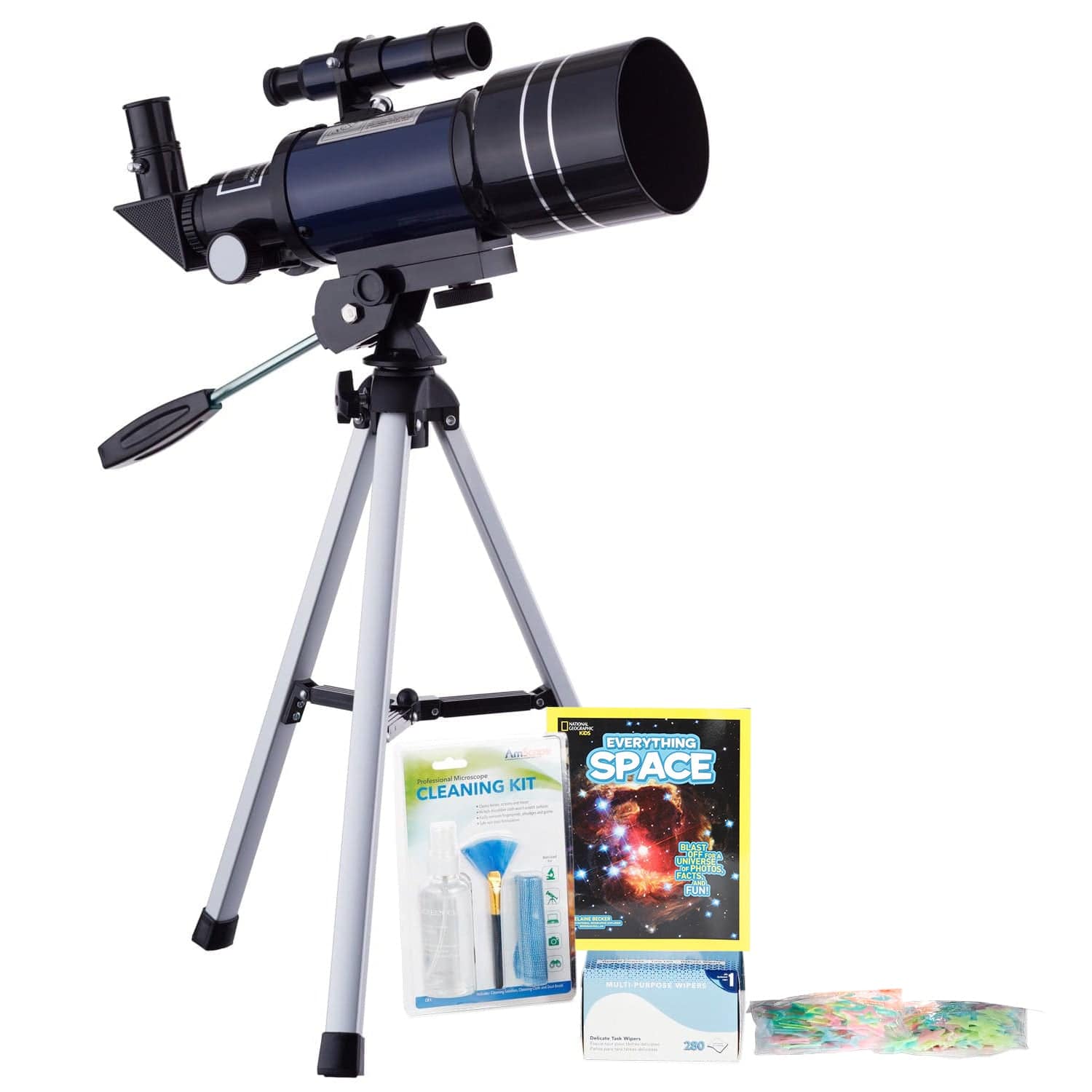 amscope-beginner-astronomer-teleskop-70mm-mit-stativ-set image 1