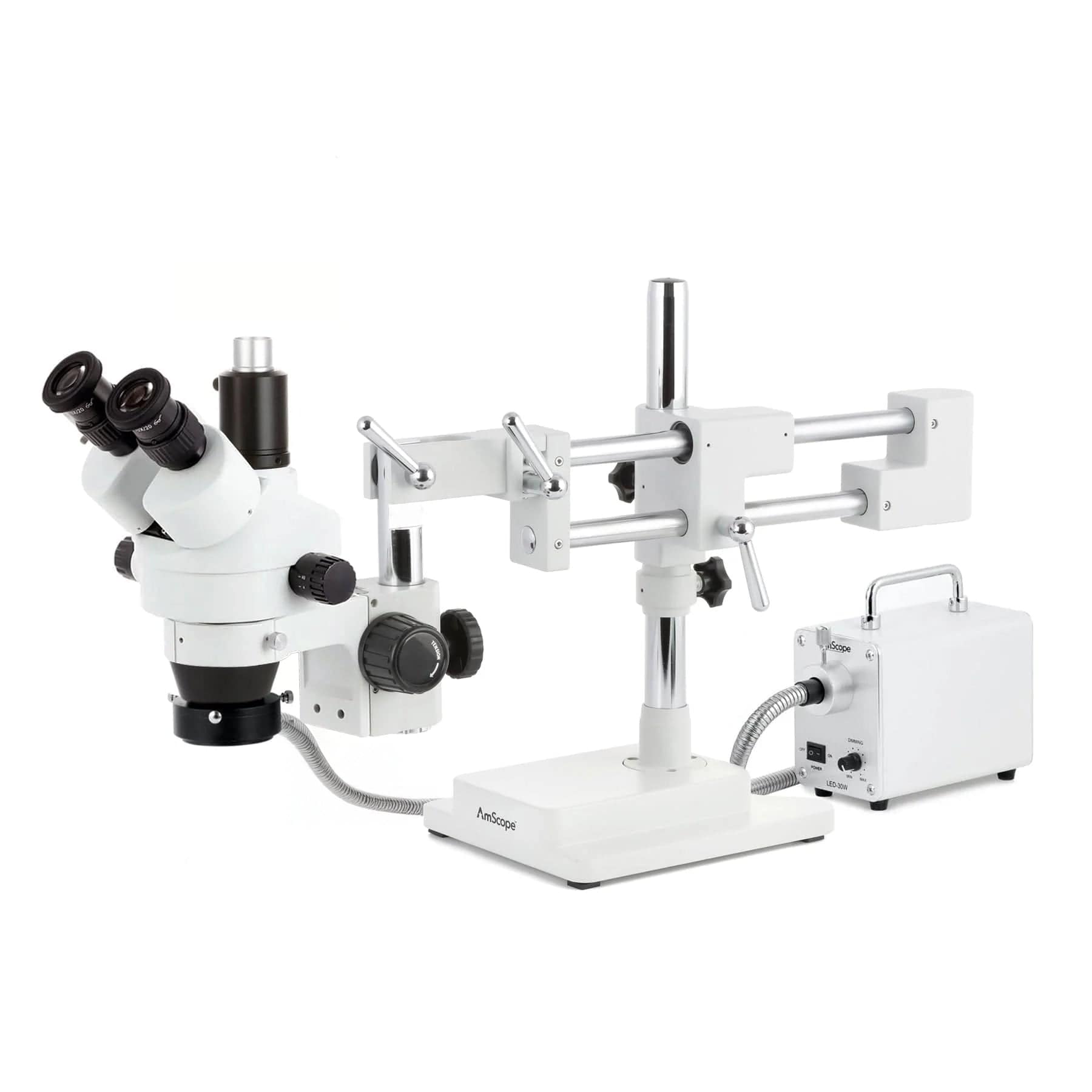 amscope-sm-4t-stereomikroskop-7x-45x-led-faseroptik-boomstativ image 1