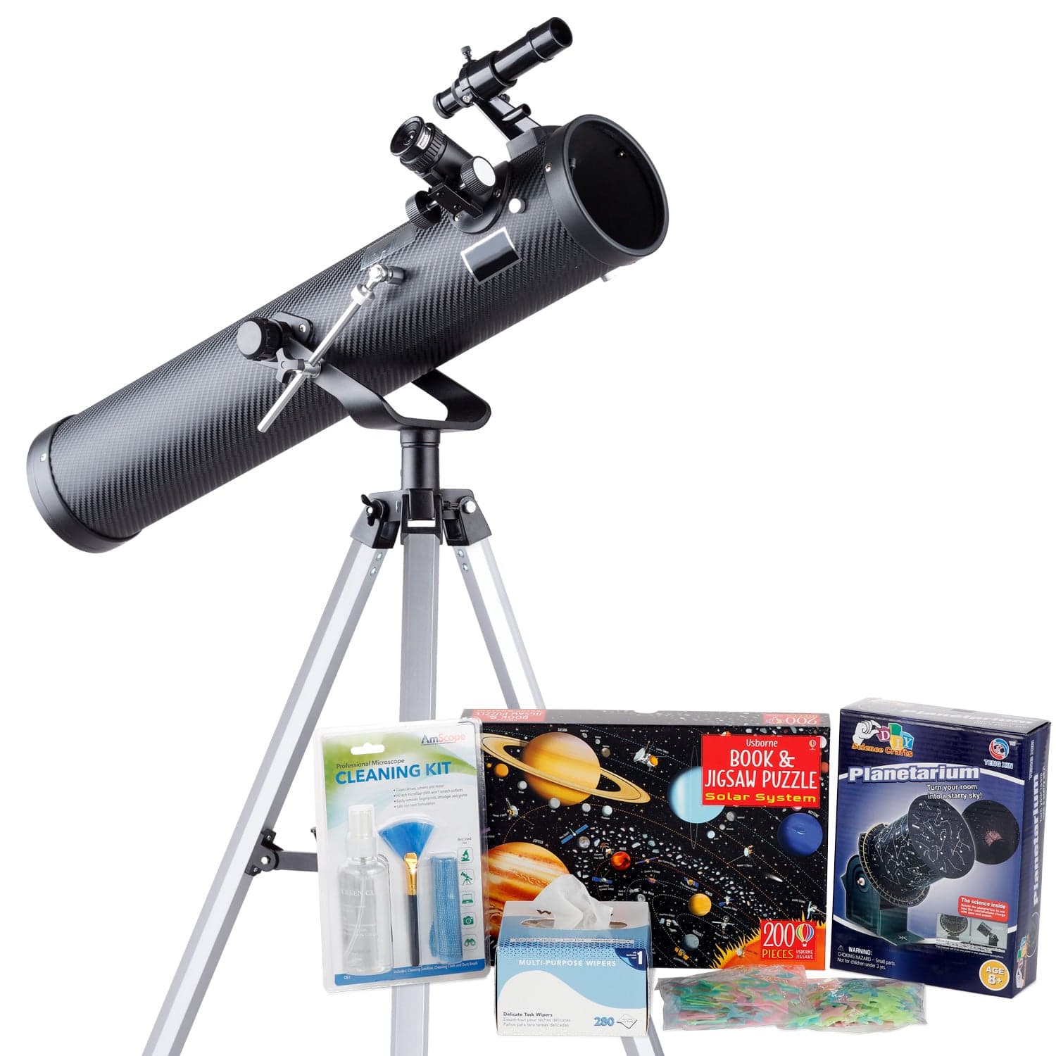 amscope-beginner-astronomer-teleskop-76mm-35x-350x-moon-gazer-set image 6