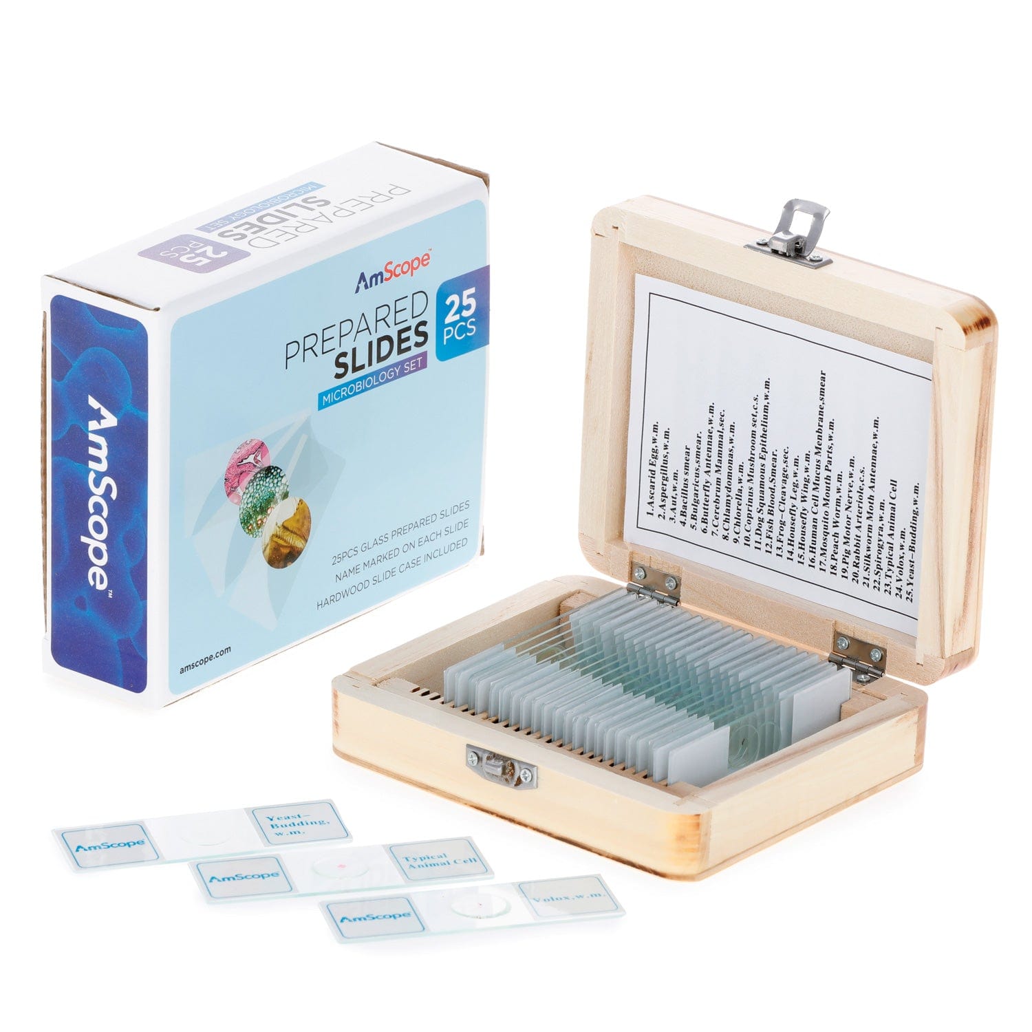 amscope-ps25w-mbg-pr-parate-set-25-glas-biologie-holzbox image 1