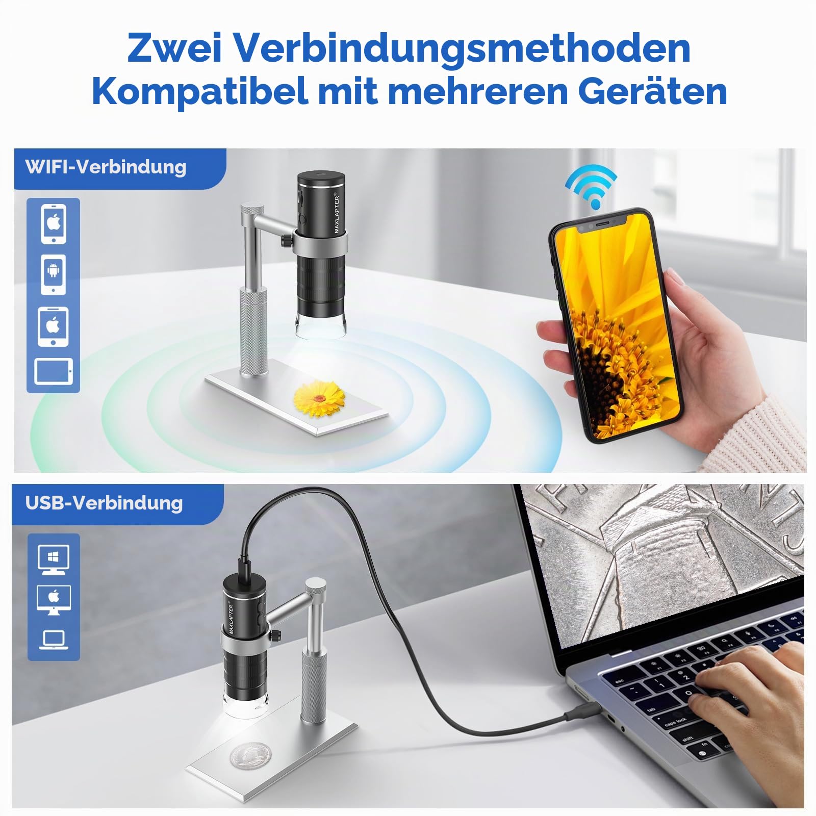 maxlapter-microscope-digital-mikroskop-wlan-50x-1000x-mit-st-nder image 4