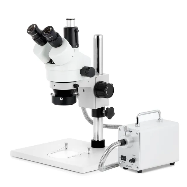 amscope-sm-1t-stereomikroskop-7x-45x-mit-faserlicht-und-hd-kamera image 1