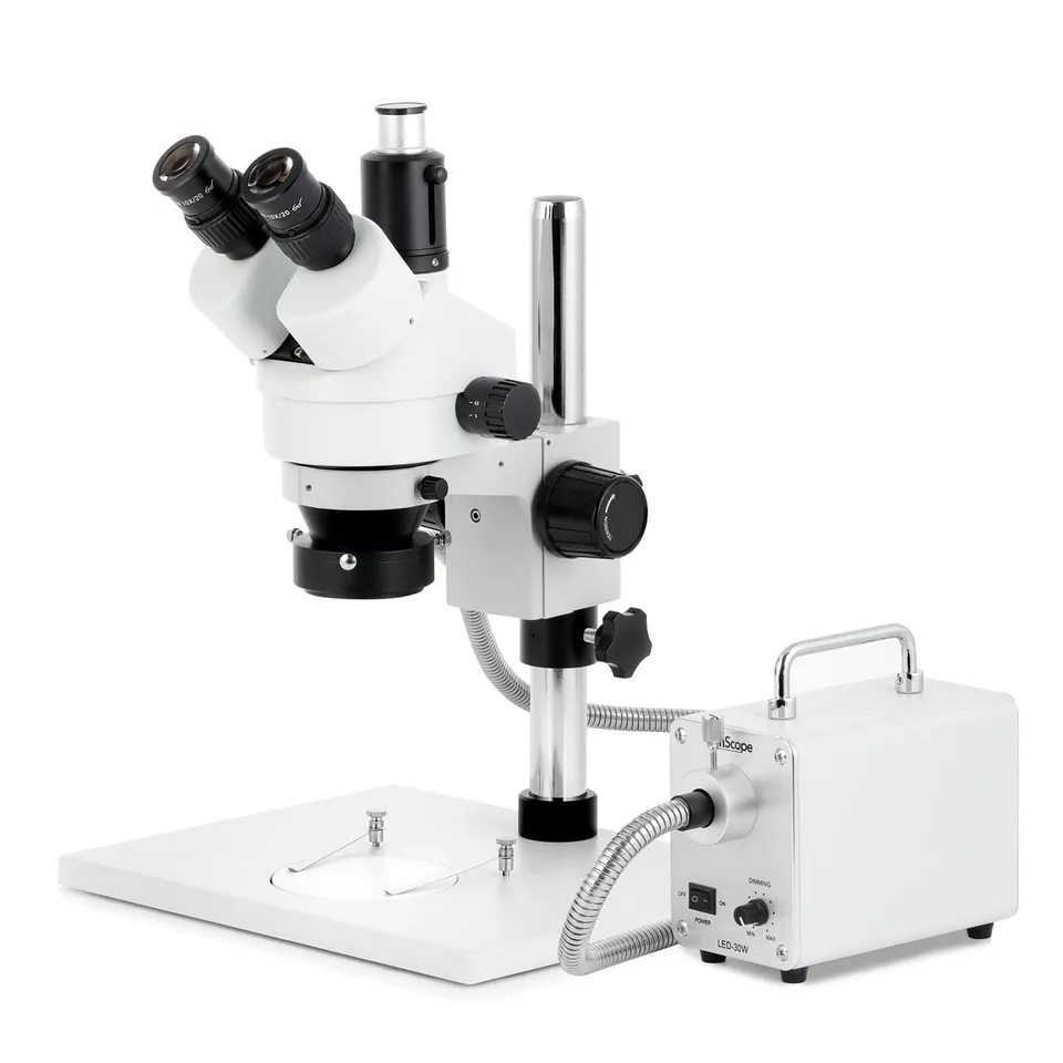 amscope-sm-1t-stereomikroskop-7x-45x-mit-faserlicht-und-hd-kamera image 1