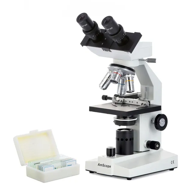amscope-b100-durchlichtmikroskop-40x-1000x-led-kreuztisch image 1