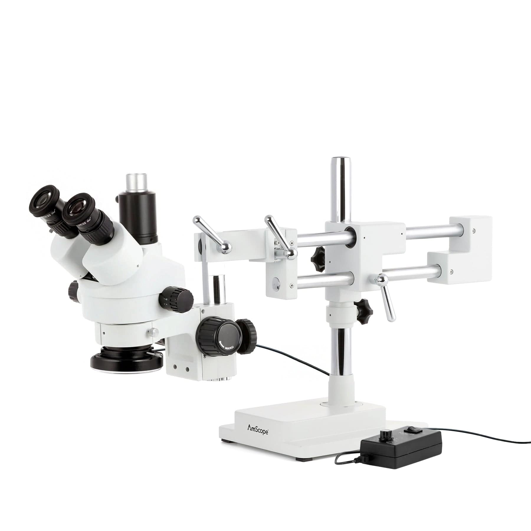 amscope-sm-4t-trinokular-stereomikroskop-7x-45x-led-ringlicht-boom image 1
