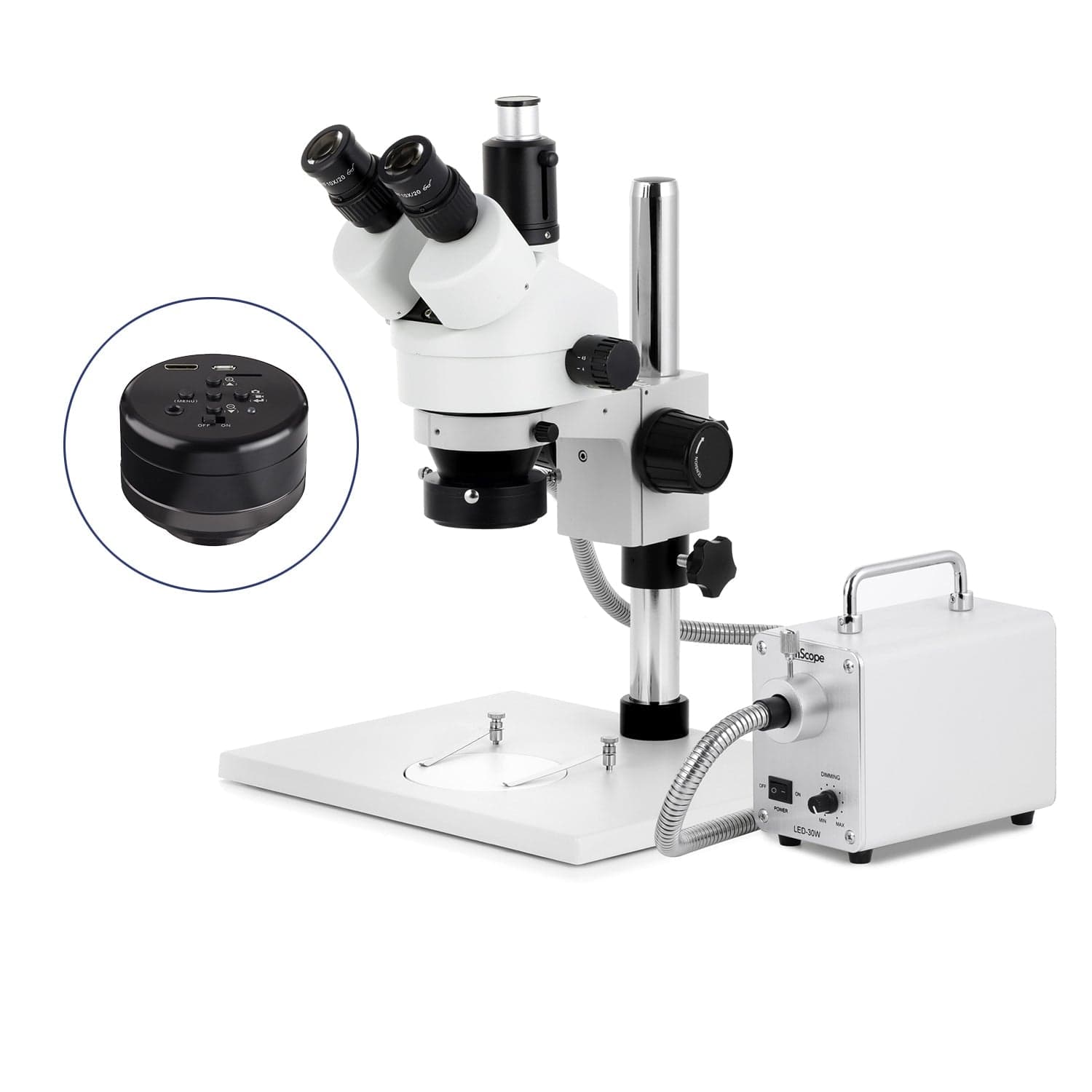 amscope-sm-1t-stereomikroskop-7x-45x-mit-faserlicht-und-hd-kamera image 2