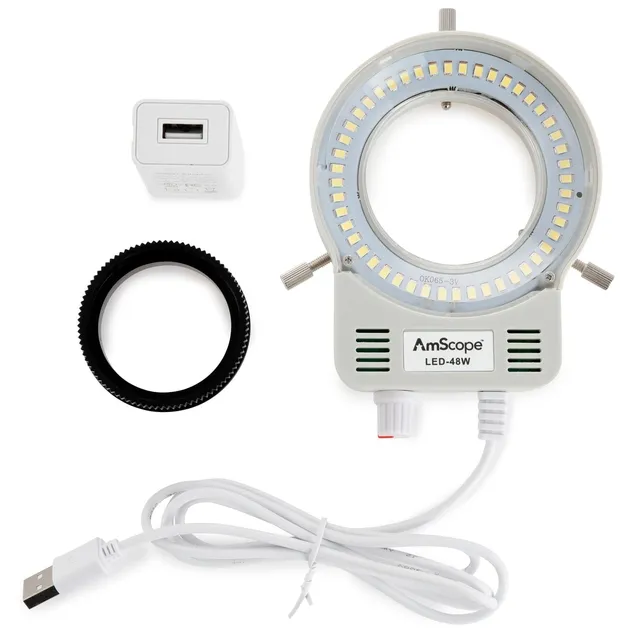 amscope-led-48w-ringleuchte-61-mm-6000k-dimmbar image 1