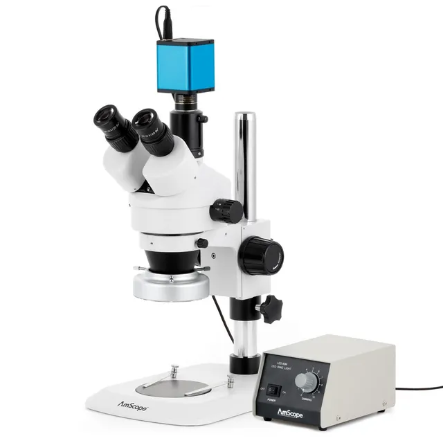 amscope-sm-1-trinokular-stereomikroskop-7x-45x-led-ringlicht-kamera image 1