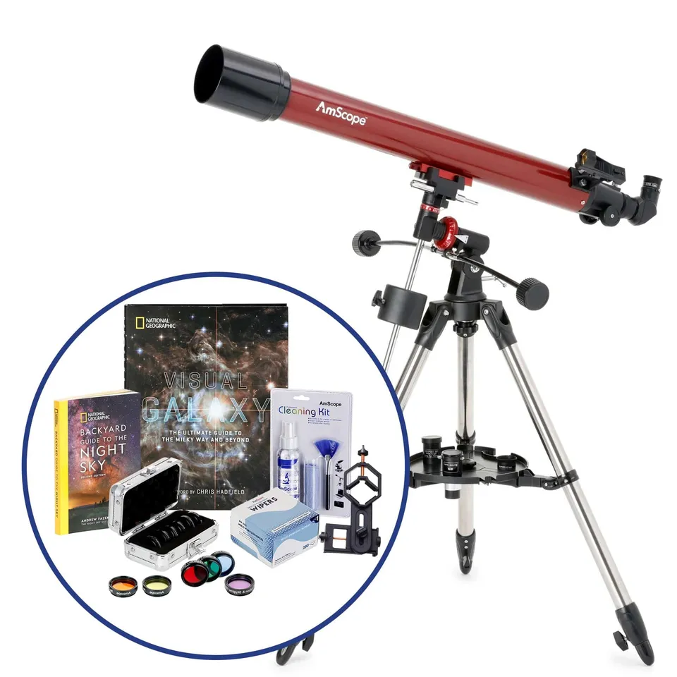 amscope-70900-teleskop-70-900-refraktor-quatorial-set image 1