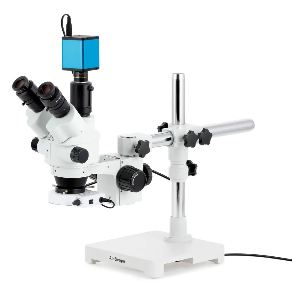 amscope-sm-3ntp-stereomikroskop-hdmi-led-7x-45x-einarmstativ image 1
