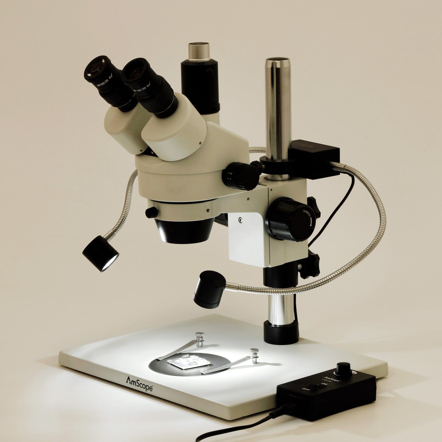 amscope-led-8w-mikroskopbeleuchtung-dual-gooseneck-6500k image 3